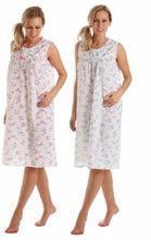 Load image into Gallery viewer, Lady Olga Poly Cotton Sleeveless Nightdress Nightie Size 10-32
