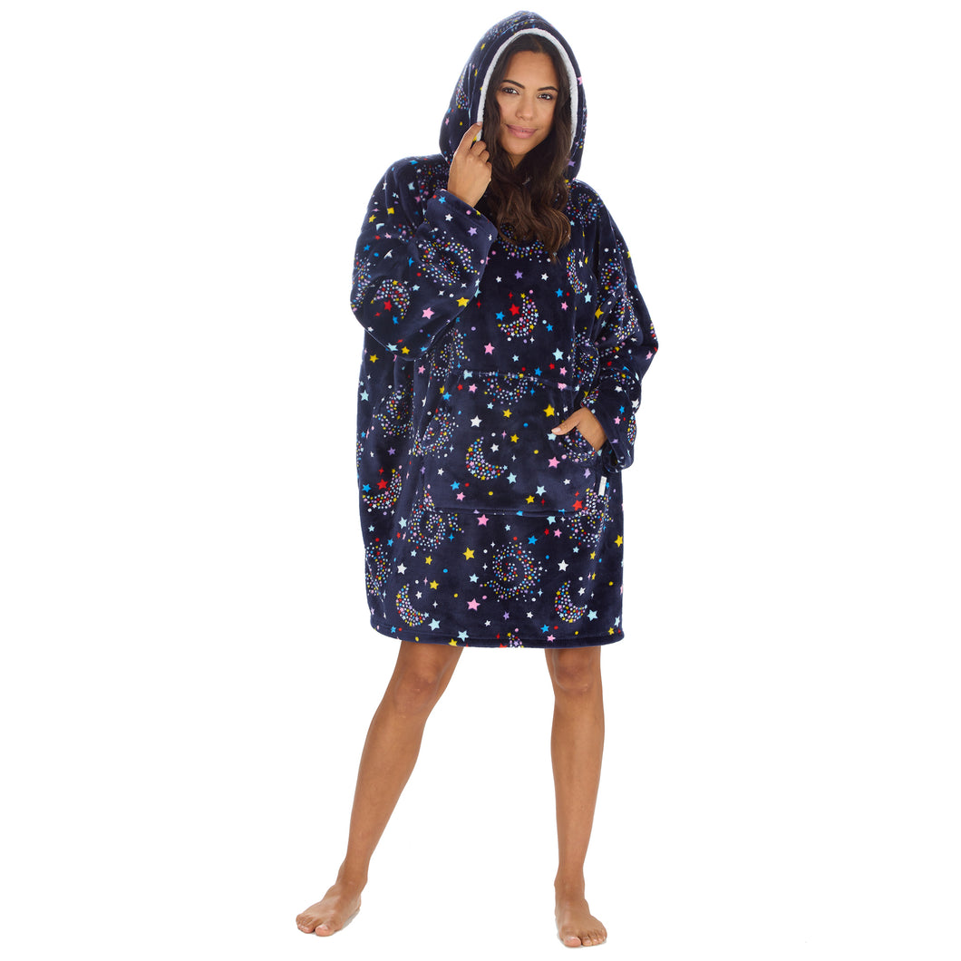 Ladies Celestial Oversized Plush Fleece Hoodie