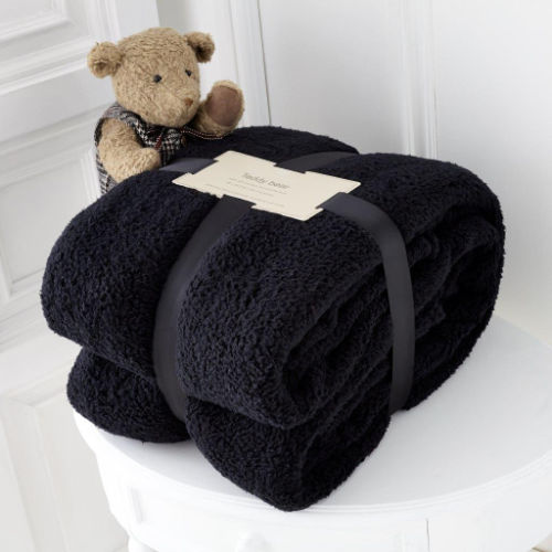 Teddy Throw 200cm x 240cm Black