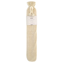 تحميل الصورة إلى عارض المعرض، Long Hot Water Bottles with Plush Jacquard Lattice Cover
