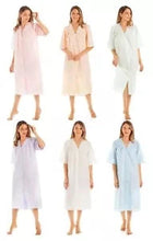 Load image into Gallery viewer, Ladies Button Through Embroidery Anglaise Nightdress
