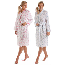 Load image into Gallery viewer, Ladies Poly Cotton Floral Gowns Robes Wraps
