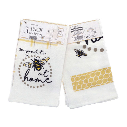 Bee at Home Design Tea Towel 3 Pack