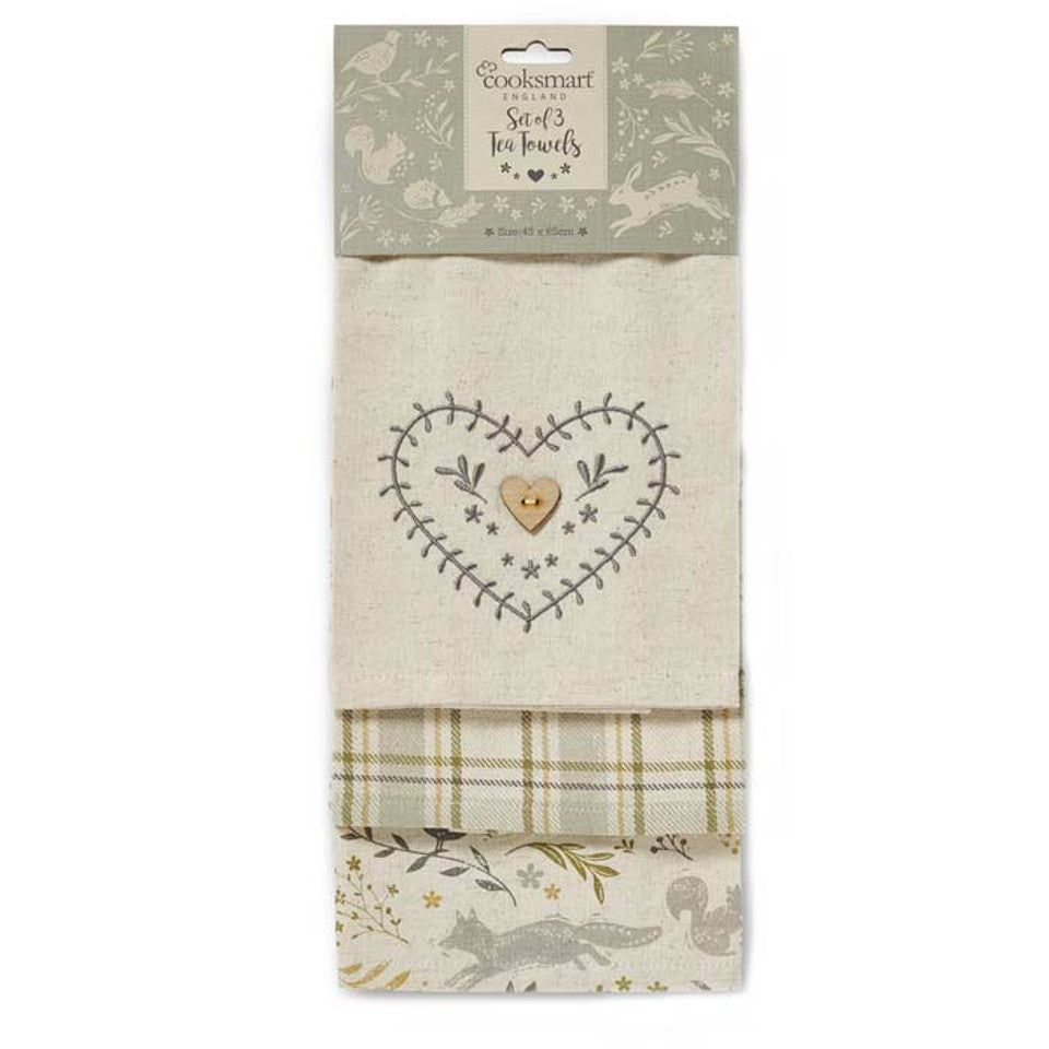 Woodland Tea Towels 3 Pack