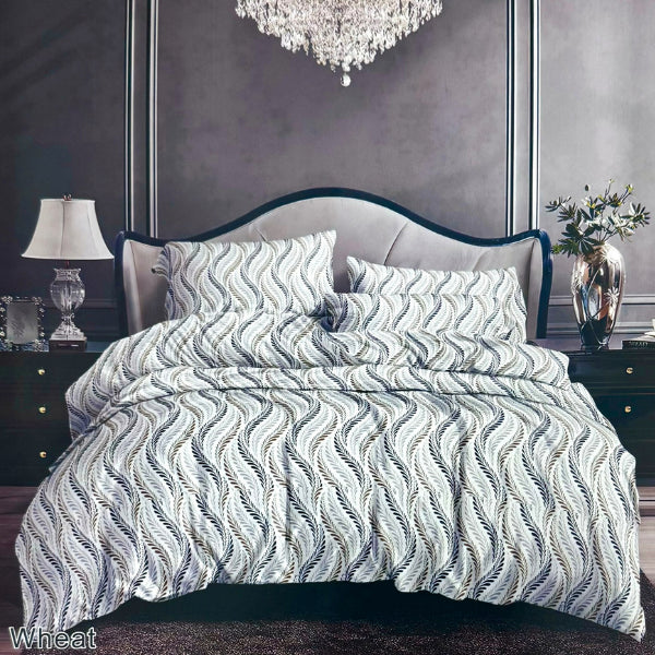 Wheat Contemporary Complete Bedding Set Multi