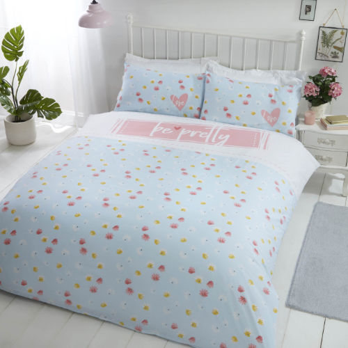 Be Pretty Duck Egg Duvet Cover Bedding Set