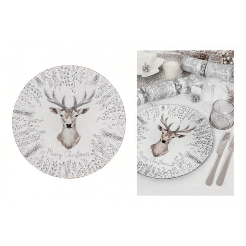 Christmas Stag Charger Plate 33cm 6 Pack