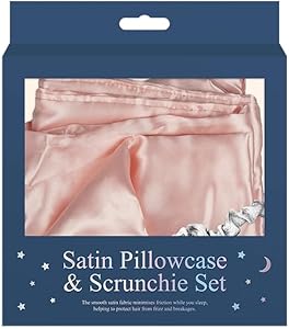 Satin Pillowcase And Scrunchie Set Pink