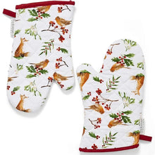 Load image into Gallery viewer, A Winters Tale Christmas 2 Pack Gauntlet Oven Gloves
