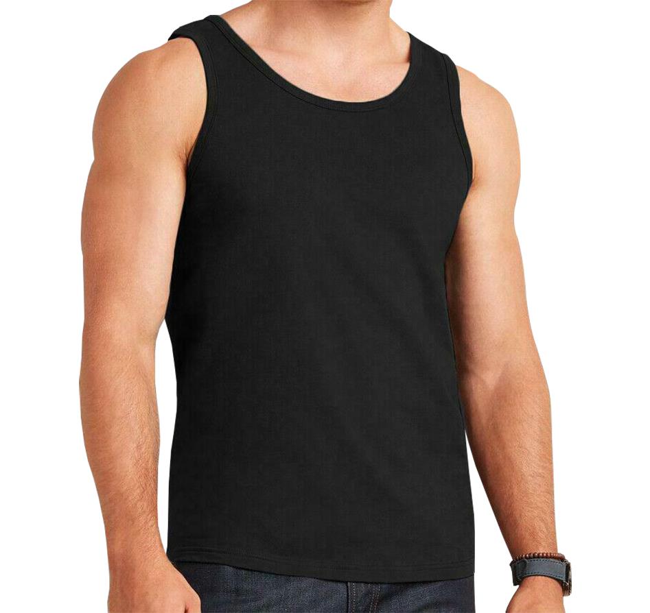 Men's Soft Polycotton Regular Fit Tank Tops 3 Pack