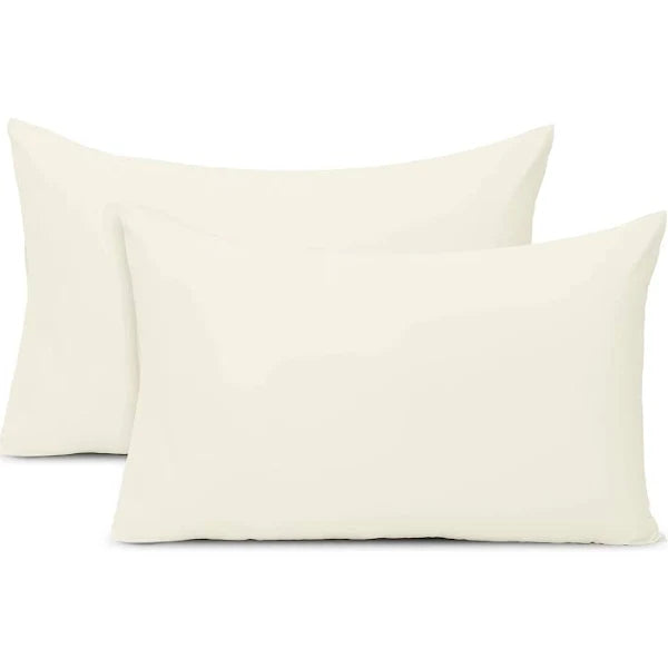 Percale Pillowcases 2 Pack Ivory