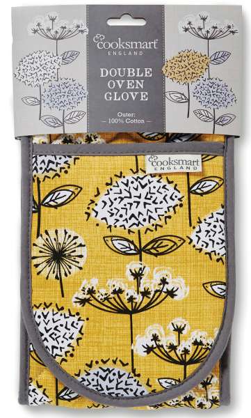 Retro Meadow Double Oven Gloves