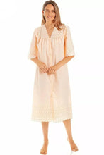 Load image into Gallery viewer, Ladies Button Through Embroidery Anglaise Nightdress
