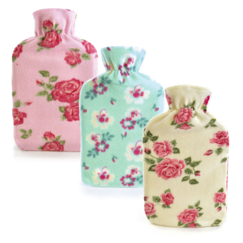 Pretty Flower Fleece Hot Water Bottle 2L