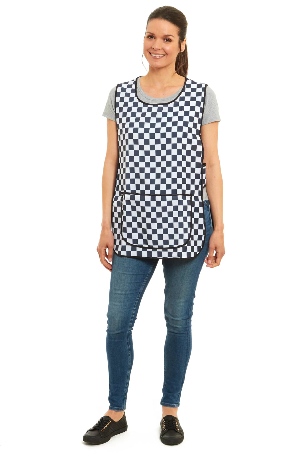 Black & White Checked Tabard