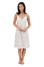 Load image into Gallery viewer, Indigo Sky Watercolour Floral Matt Satin Chemise
