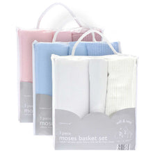 Carica l&#39;immagine nel visualizzatore di Gallery, Soft And Cosy 3 Piece Moses Basket Set
