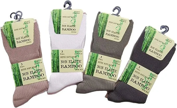 12 Pairs Men's Non Elastic Bamboo Super Soft Socks Fashion