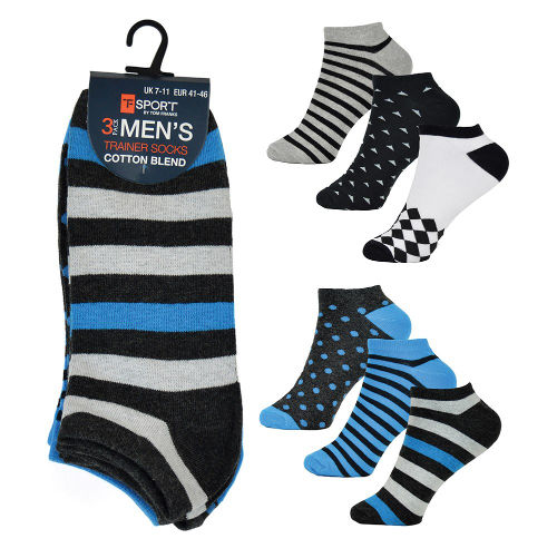 12 Pairs Men's Sports Trainer Liner Socks Size 7-11 Assorted