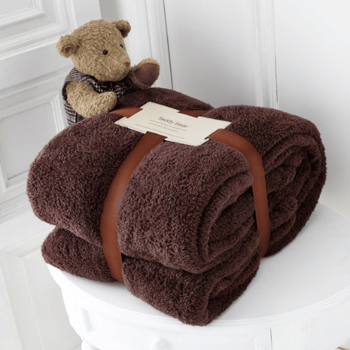 Teddy Throw 130cm x 180cm Chocolate