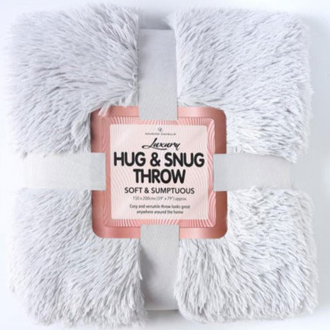 Hug And Snug Throw Silver 150 x 200cm