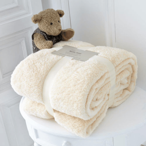 Teddy Throw 200cm x 240cm Cream