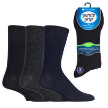 Carica l&#39;immagine nel visualizzatore di Gallery, 12 Pairs Men&#39;s Gentle Grip Bamboo Socks Black Charcoal Navy
