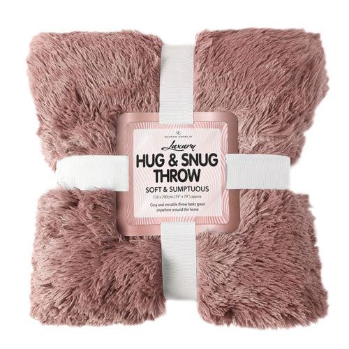 Hug And Snug Throw Pink 150 x 200cm