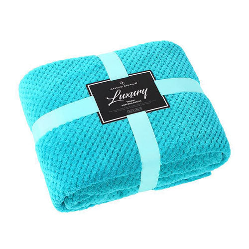 Luxury Popcorn Throw Teal 150x200cm