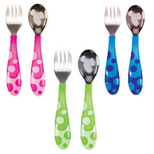 Lade das Bild in den Galerie-Viewer, 3 Pack Munchkin Toddler Fork &amp; Spoon Set Assorted
