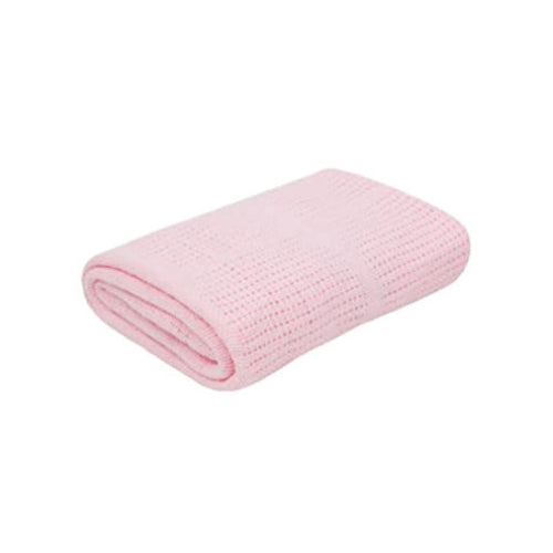 2 Packs 100% Cotton Baby Cellular Blanket 60x90cm Pink