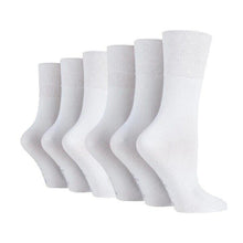 Lade das Bild in den Galerie-Viewer, Mens Gentle Grip Bigfoot Cotton Rich Socks UK 12-14 White
