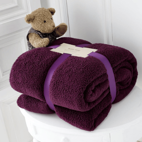 Teddy Throw 130cm x 180cm Aubergine