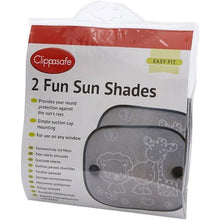 Afbeelding in Gallery-weergave laden, Clippasafe Auto Safari Fun Sun Screens Black &amp; White 2 Pack
