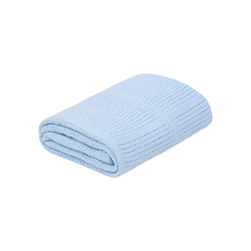 2 Packs 100% Cotton Baby Cellular Blanket 75x100cm Blue