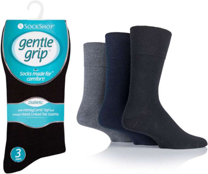 6 Pairs Men's Bigfoot Gentle Grip Seamless Socks Dark Assortment