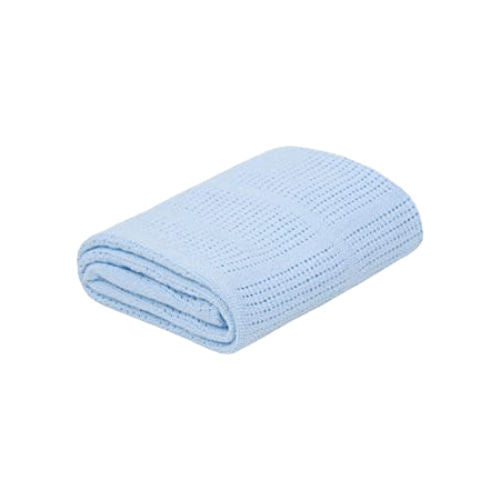 2 Packs 100% Cotton Baby Cellular Blanket 60x90cm Blue