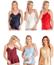 Lade das Bild in den Galerie-Viewer, Ladies Satin Camisole With Lace
