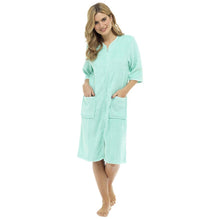 Charger l'image dans la galerie, 6 Pack Ladies Pure Cotton Zip Through Terry Towelling Robe
