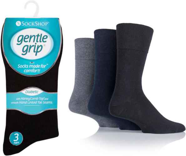 12 Pairs Men's Bigfoot Seamless Gentle Grip Diabetic Socks UK 12-14