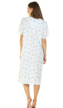 Load image into Gallery viewer, Ladies Primrose in Bloom Short Sleeve Jersey Cotton Rich Nightdress by La Marquise 8 Pack

