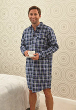 Load image into Gallery viewer, Mens Brushed Check 100% Cotton Nightshirt
