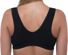 Carica l'immagine nel visualizzatore di Gallery, Gemm Front Fastening Stretch Cotton Multi Cup Bra Black
