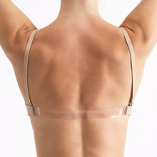Carica l'immagine nel visualizzatore di Gallery, Ladies Padded V Neck Nude Seamless Clear Back Bra
