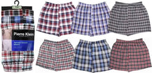 Afbeelding in Gallery-weergave laden, Pierre Klein Men&#39;s Classic Woven Cotton-Polyester Loose Fit Boxer Shorts 3 Pack
