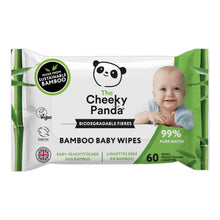 Carica l'immagine nel visualizzatore di Gallery, Cheeky Panda Bamboo Baby Wipes 12 x Pack 60’s
