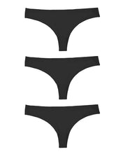 Charger l&#39;image dans la galerie, Ladies Seamless  No VLP Thongs 3 Pack Black
