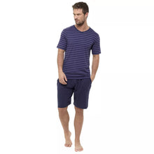 Afbeelding in Gallery-weergave laden, Men&#39;s 100% Cotton Striped Short Sleeve &amp; Short Pyjamas
