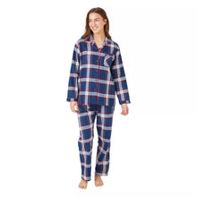 Afbeelding in Gallery-weergave laden, Ladies 100% Brushed Cotton Tartan Check Print Wincey Pyjamas
