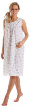 Load image into Gallery viewer, Lady Olga Poly Cotton Sleeveless Nightdress Nightie Size 10-32
